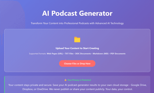 AI Podcast Generator Image of AI Podcast Generator