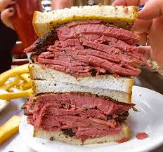 Have the classic pastrami sandwich at Katz's Delicatessen Image of Have the classic pastrami sandwich at Katz's Delicatessen