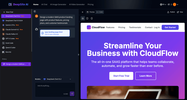 DeepSite AI Image of DeepSite AI