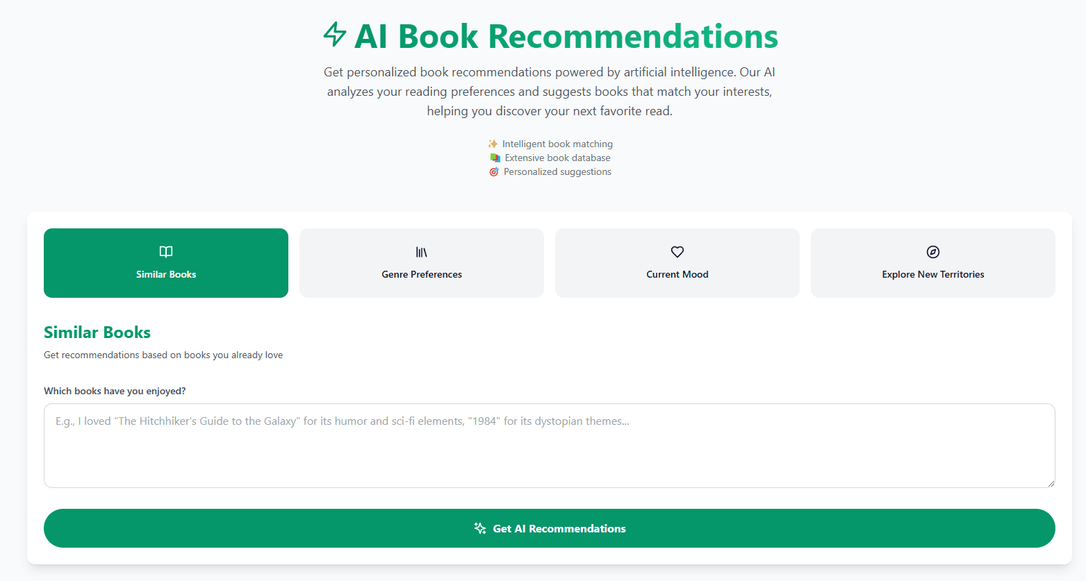 AI Book Recommendations