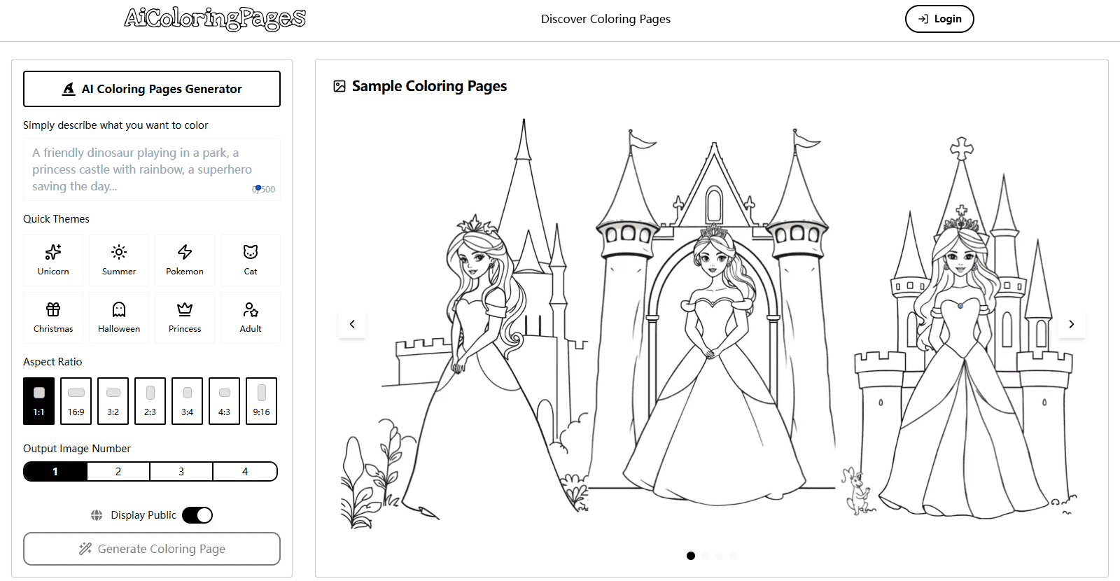 Image for AI Coloring Pages Generator