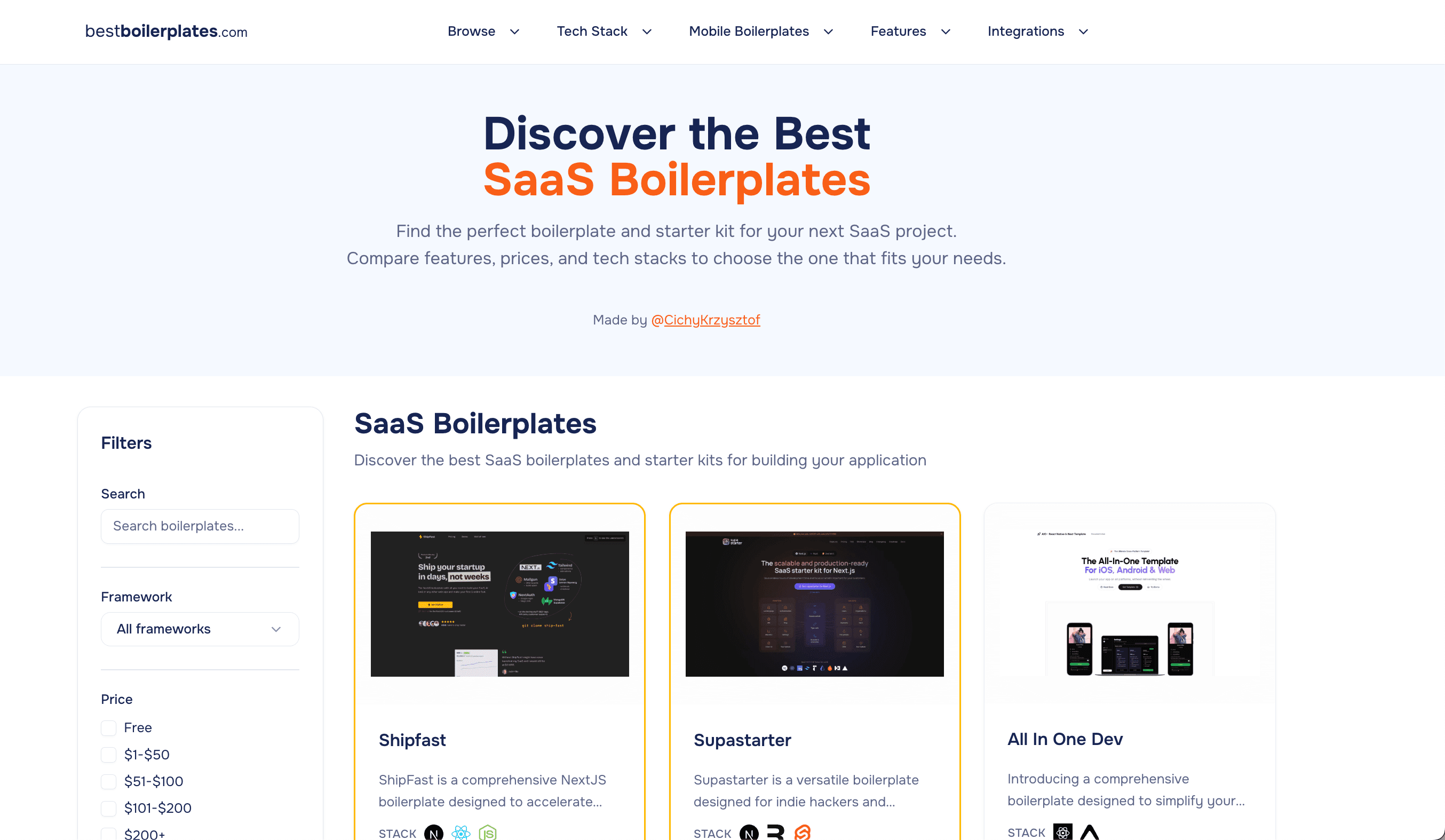 Image for BestBoilerplates.com