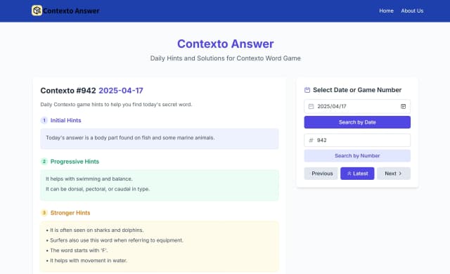 Contexto Answer Today Image of Contexto Answer Today