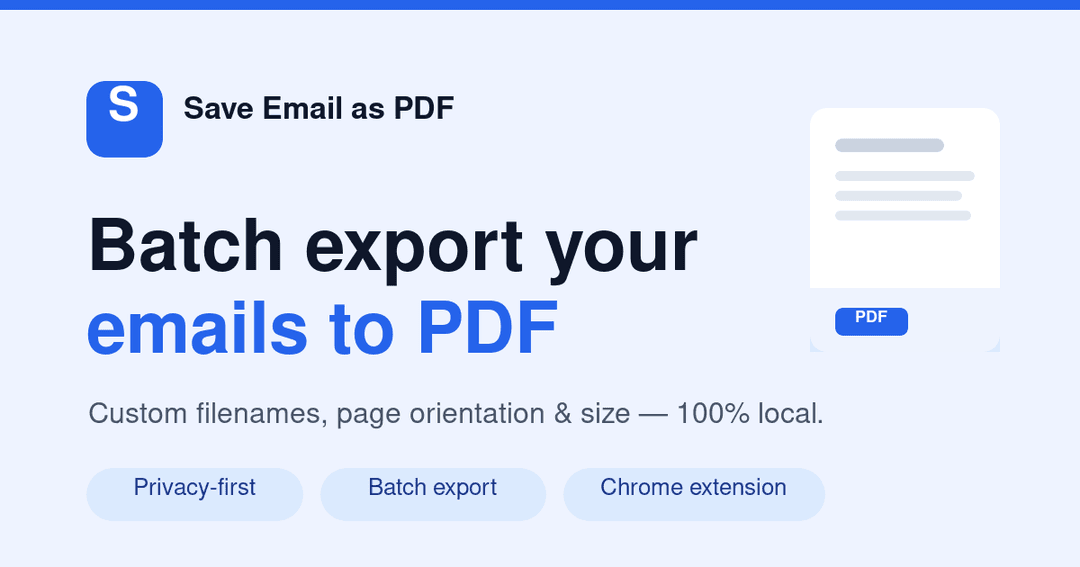 Save Email as PDF