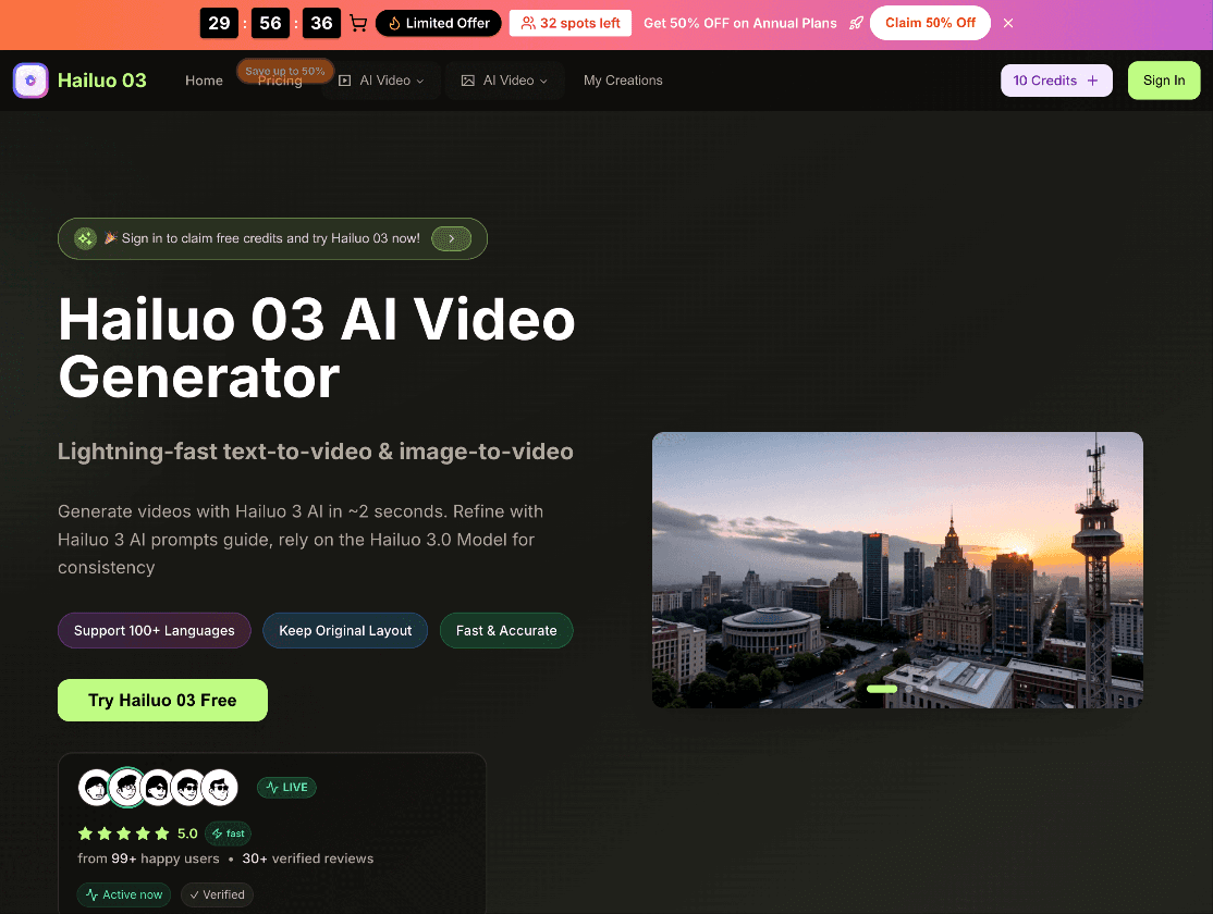Image for hailuo 3.0