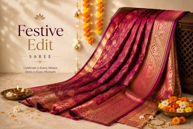 festival saree online India Image of festival saree online India