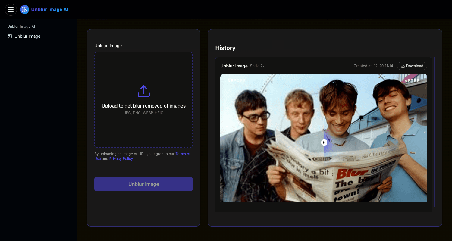 Image for Unblur Image AI