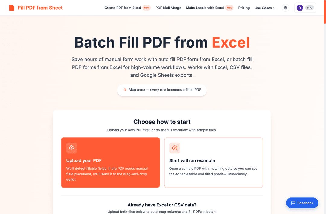 Fill PDF from Sheet