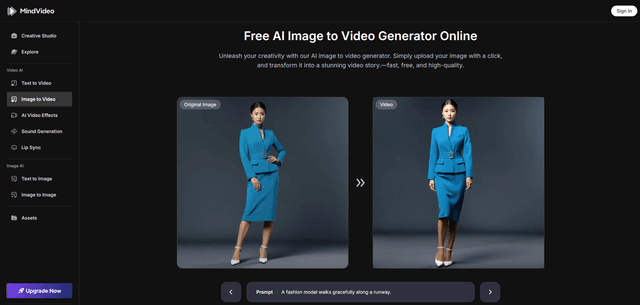 MindVideo AI: Create Stunning Videos in Seconds Image of MindVideo AI: Create Stunning Videos in Seconds