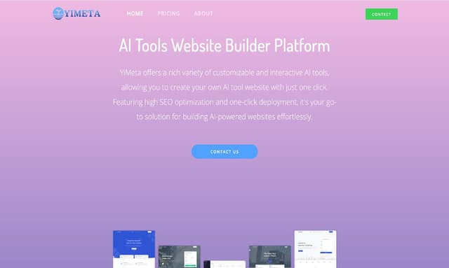Yimeta AI - AI Tools Website Builder Platform Image of Yimeta AI - AI Tools Website Builder Platform
