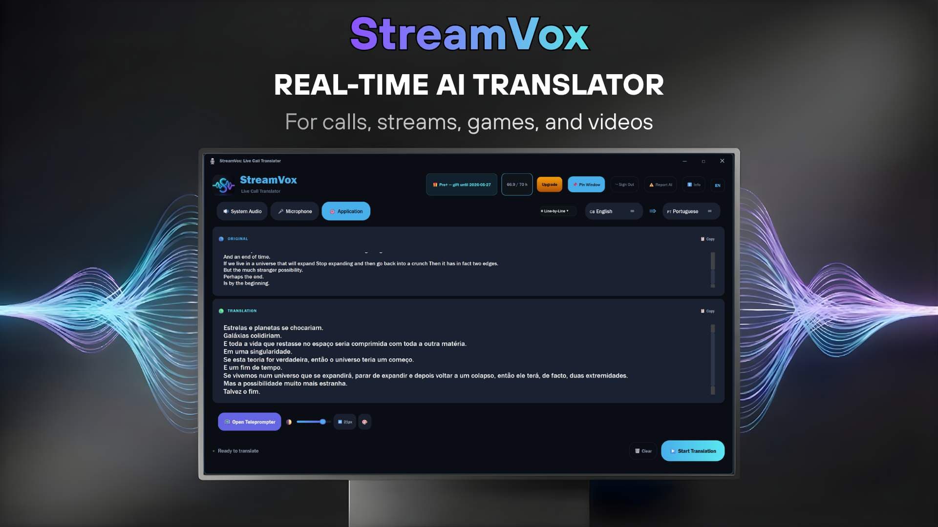 StreamVox - AI Live Translator