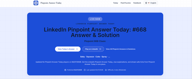 Pinpoint Answer Today Image of Pinpoint Answer Today