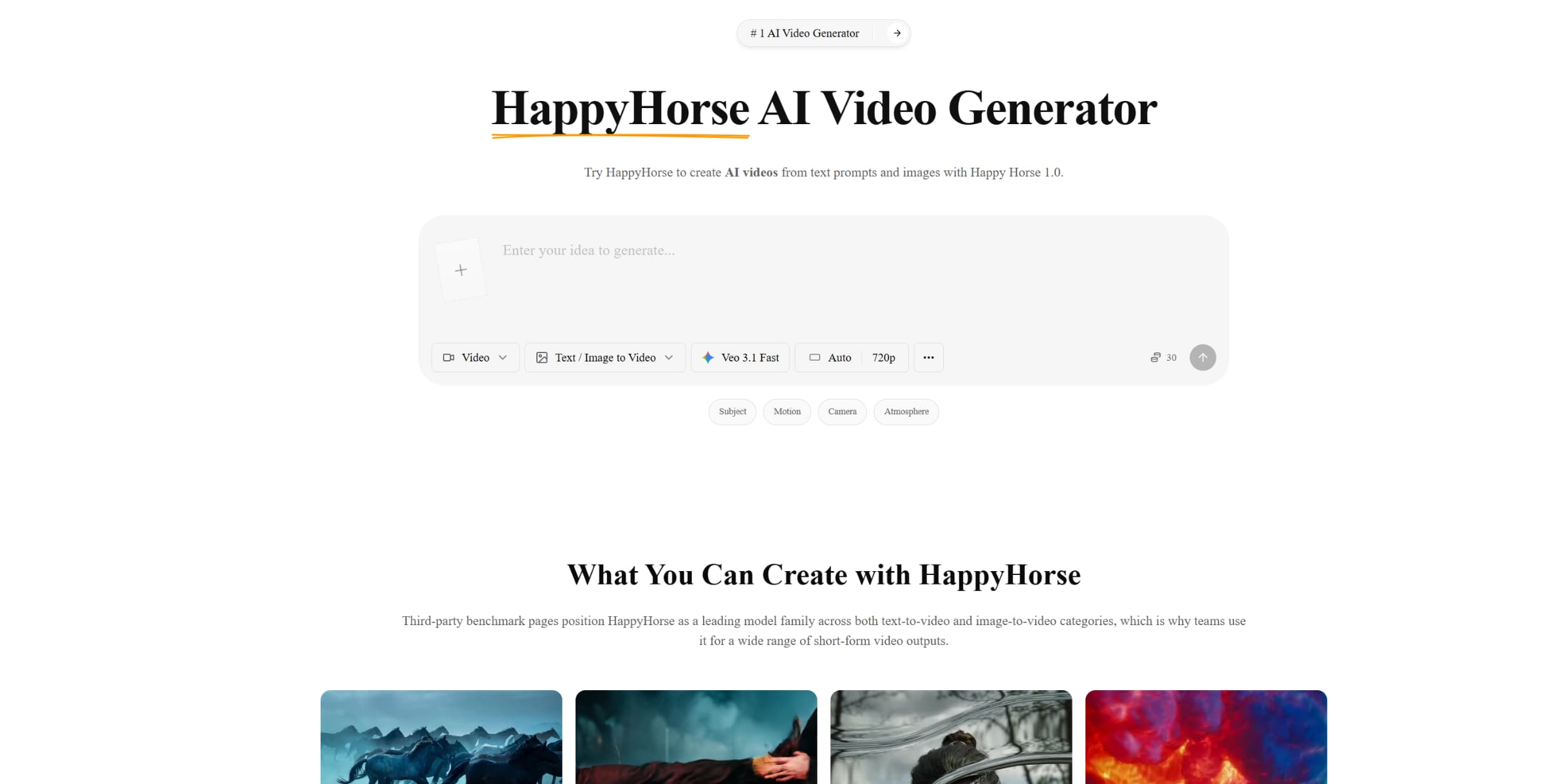 Happy Horse AI Video Generator