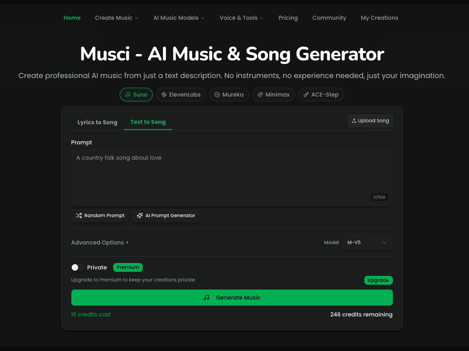 Musci - AI Song Generator