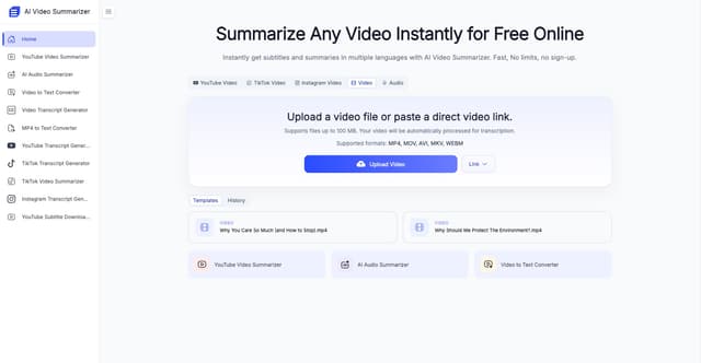AI Video Summarizer Image of AI Video Summarizer