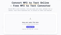 Image for Simple MP3 to Text Online Tool