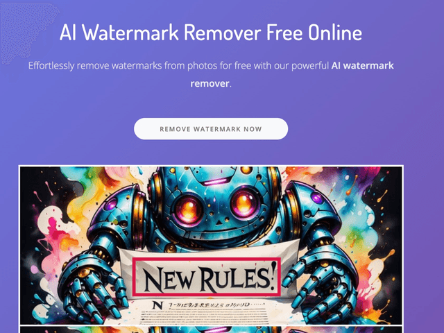 AI Watermark Remover Online for Free Image of AI Watermark Remover Online for Free