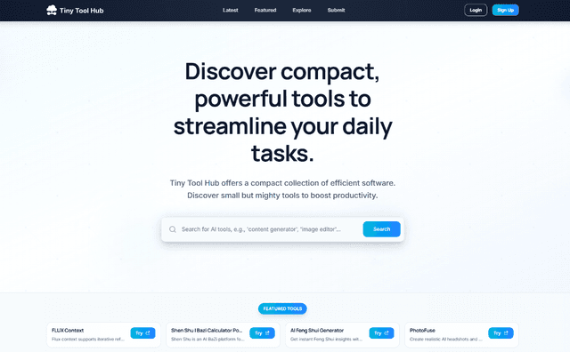Tiny Tool Hub Image of Tiny Tool Hub