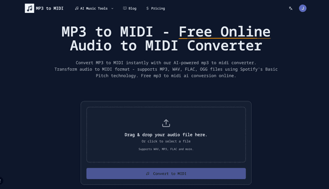 Mp3ToMidi Image of Mp3ToMidi