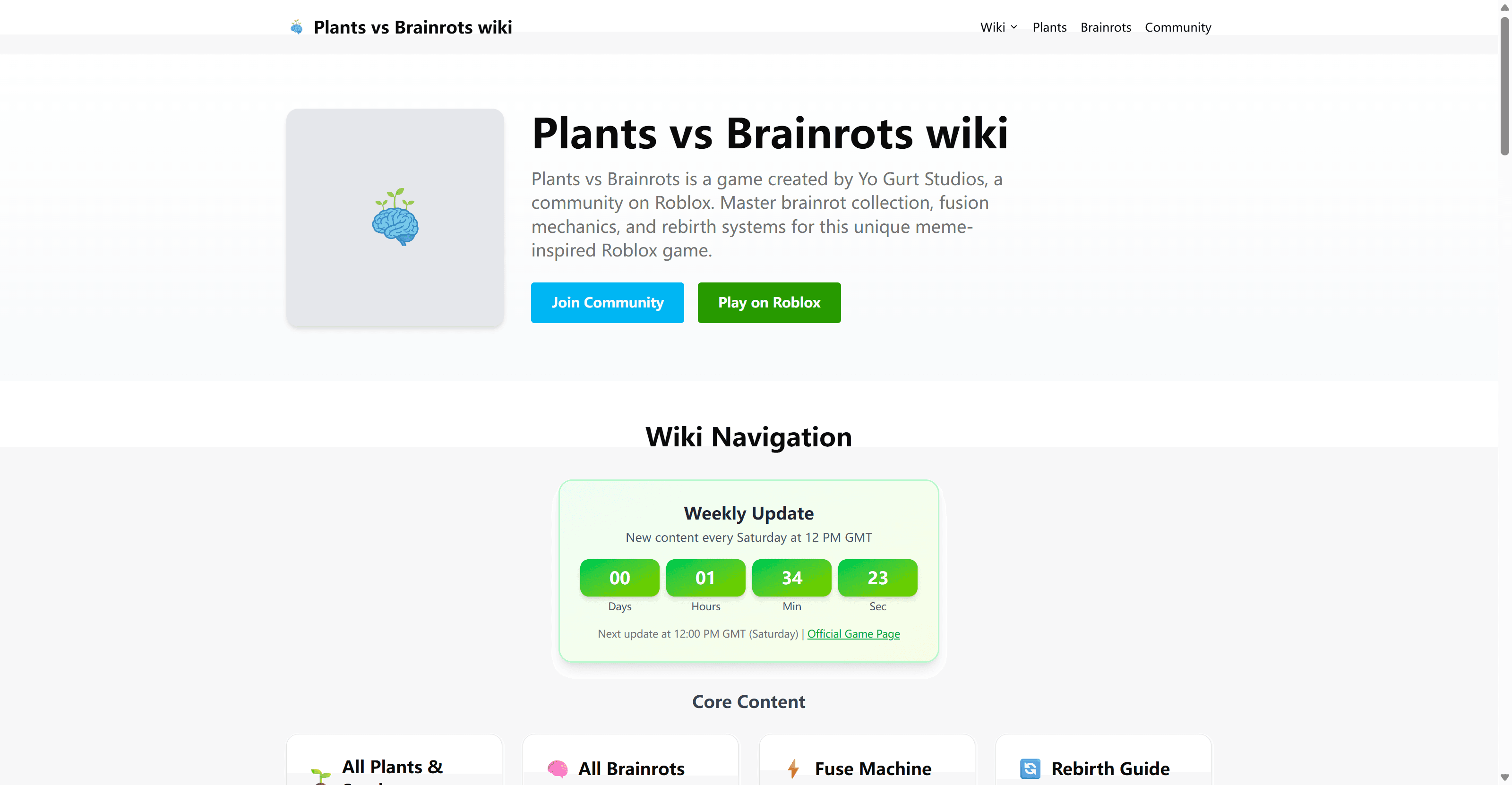 Plants vs Brainrots wiki