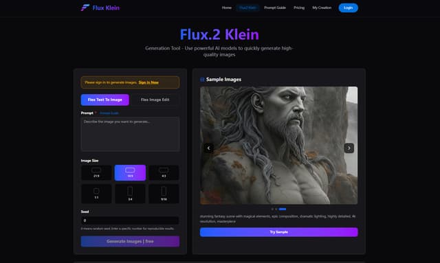 Flux Klein Image of Flux Klein