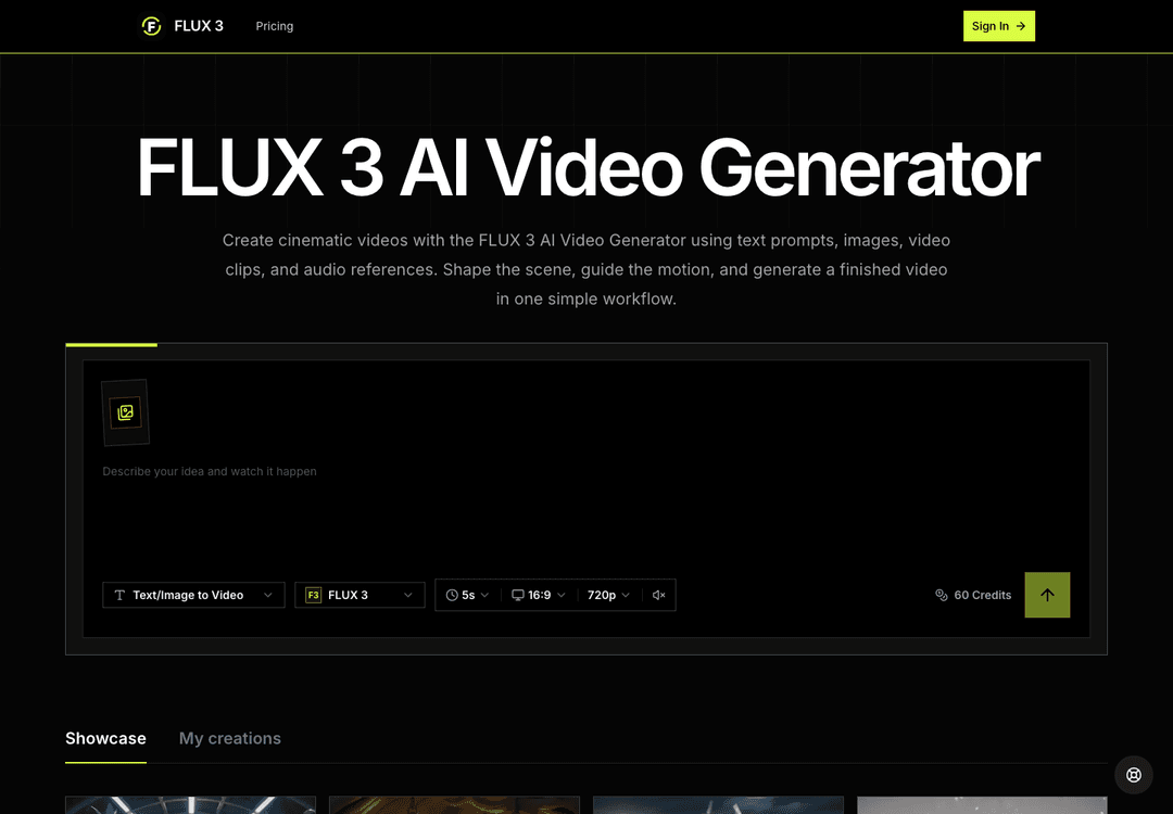 FLUX 3 AI Video Generator