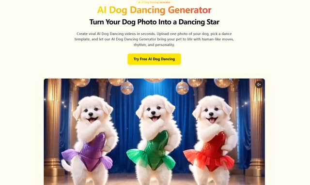 AI Dog Dancing Generator Image of AI Dog Dancing Generator