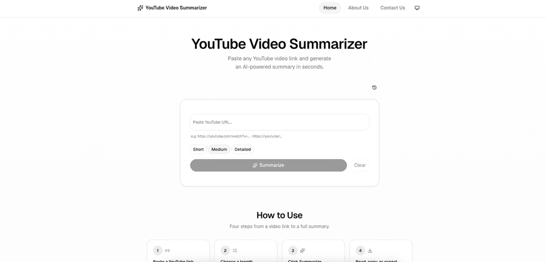 YT Video Summarizer