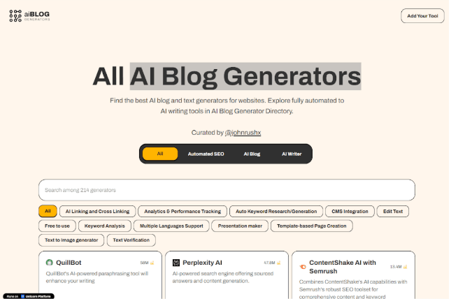 Image for AI Blog Generators