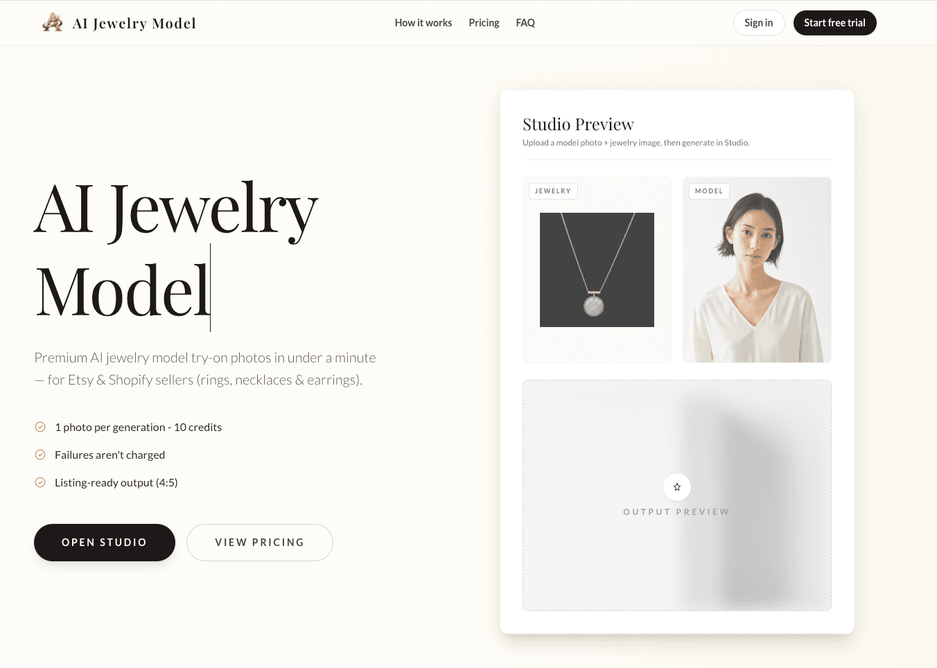 AI Jewelry Model