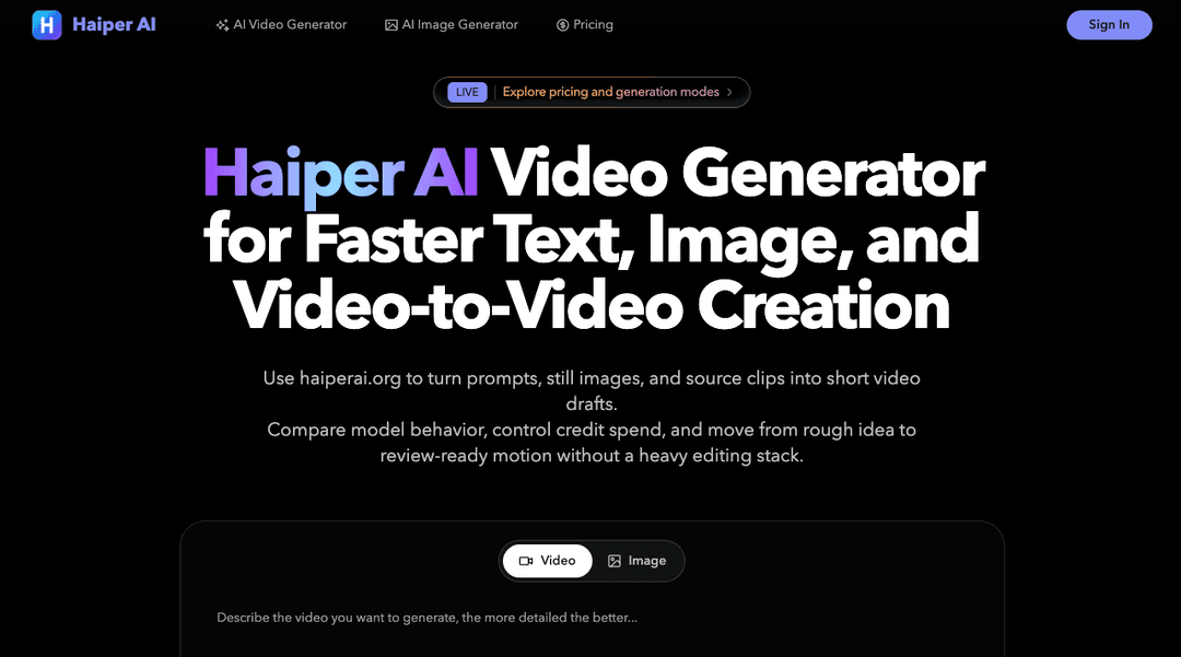 haiper ai video