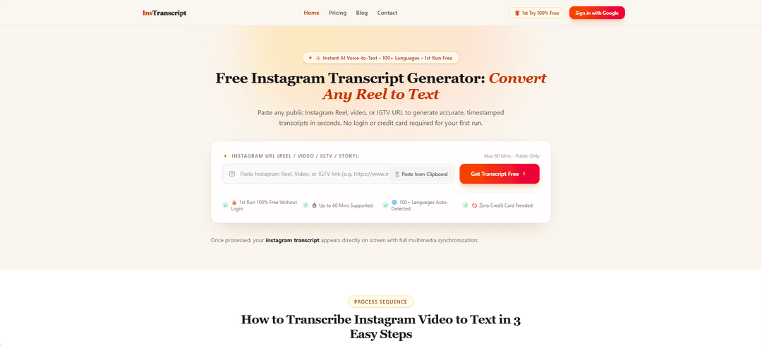 Instagram Transcript