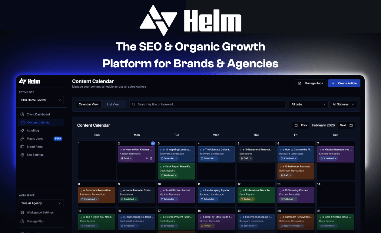 Helm - Built for Businesses and Agencies