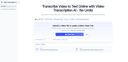 Video Transcription AI