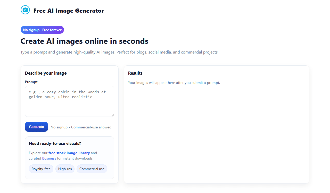 Photostock - Free AI Image Generator