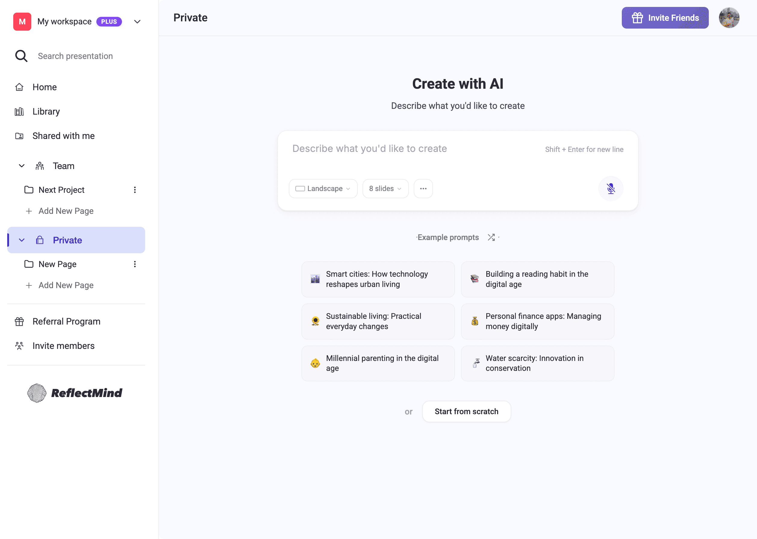 Image for ReflectMind - AI-Powered Presentation & Visual Content Platform