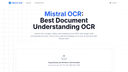 Mistral OCR: Best Document Understanding OCR
