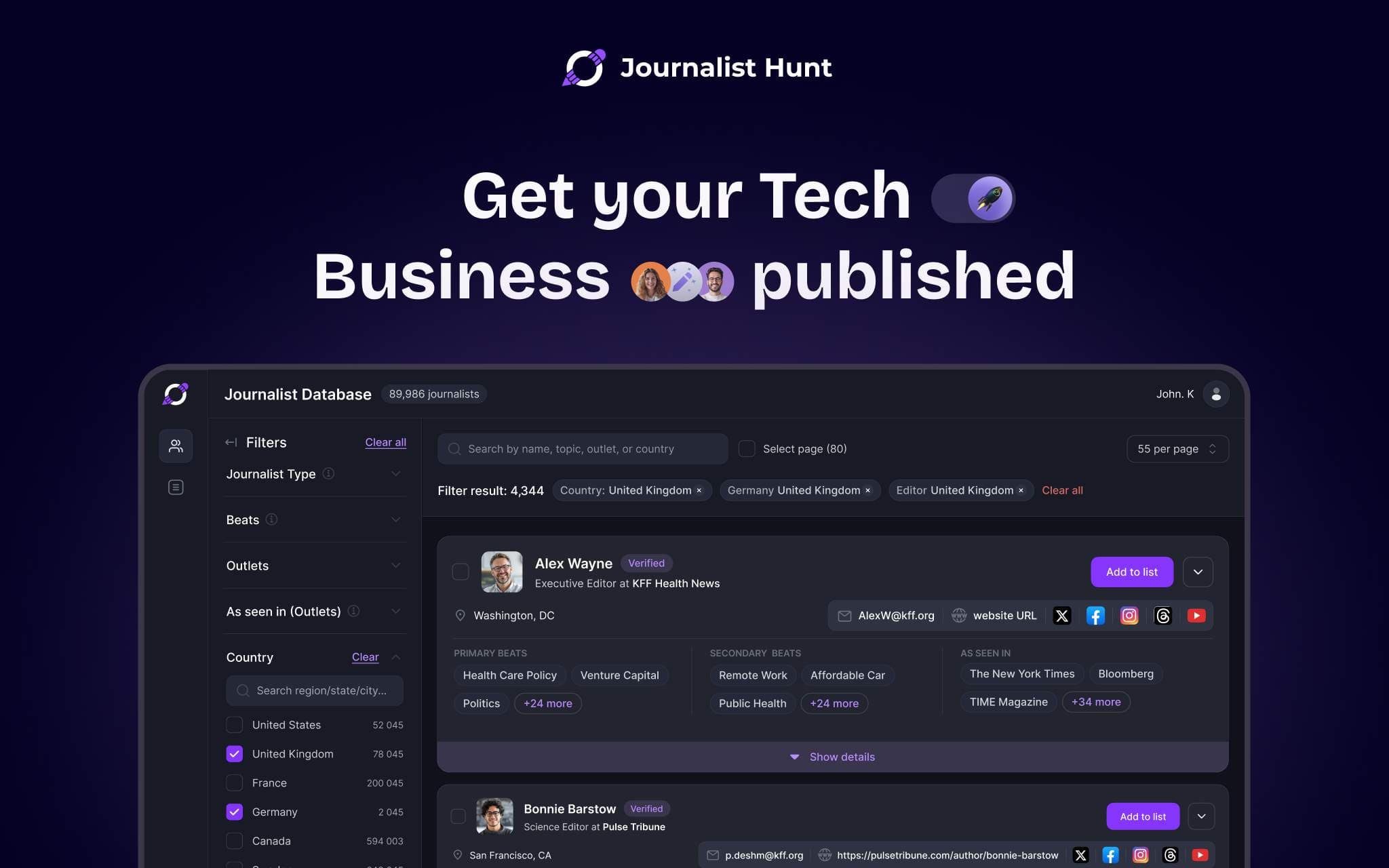 Journalist Hunt