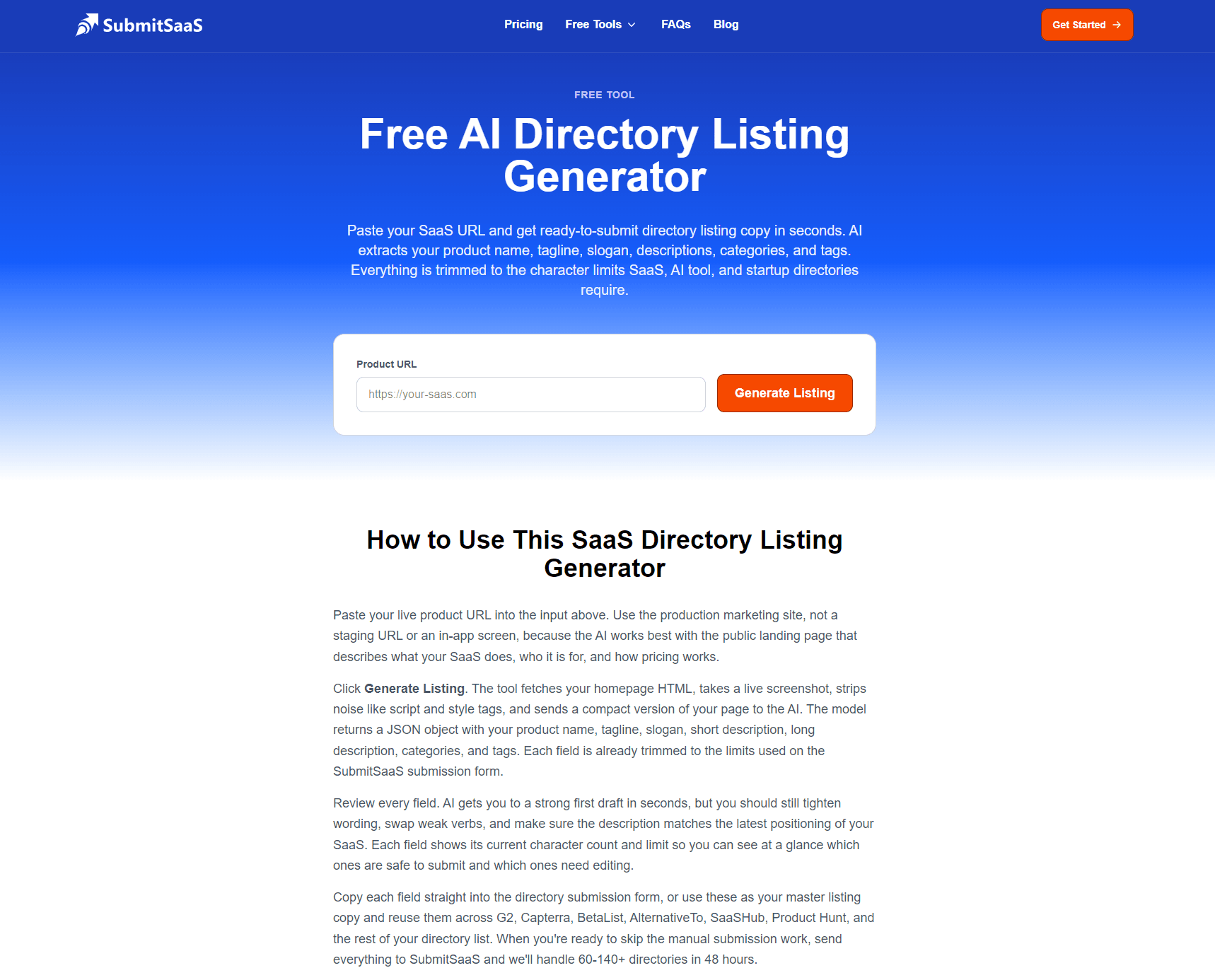Free AI Directory Listing Generator
