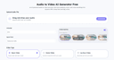 Audio to video AI generator