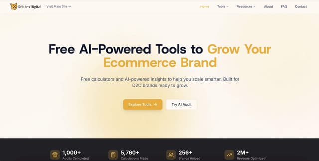 Golden Digital's Free D2C Marketing Tools Image of Golden Digital's Free D2C Marketing Tools