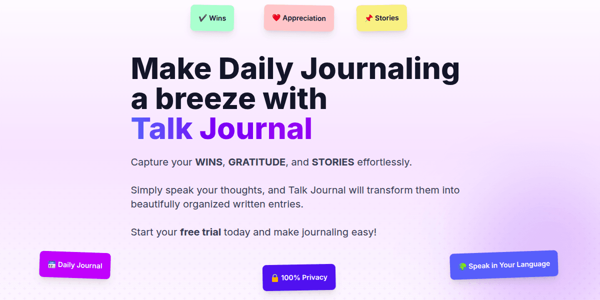 Image for Talk Journal