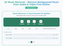 Image for Background Music Remover Online Free
