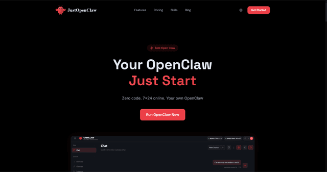 JustOpenClaw Image of JustOpenClaw